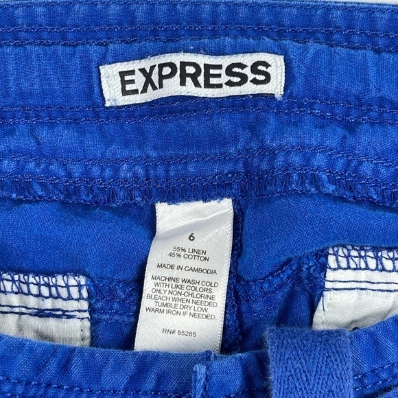 Express Pants Womens Size 6 Blue Drawstring - Picture 11 of 11